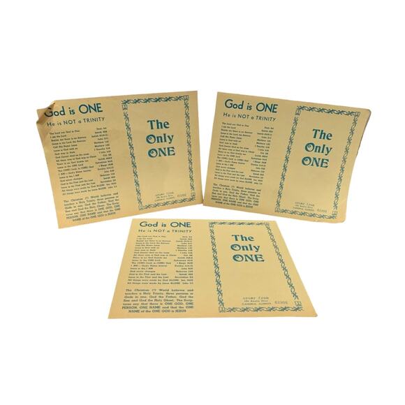 Lot of 3 Vintage The Only One Jesus Christ Pamphlets from Cahokia Illinois - Picture 3 of 4
